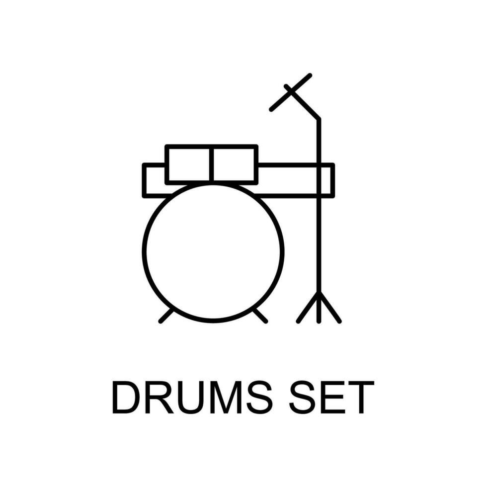 drums set vector icon