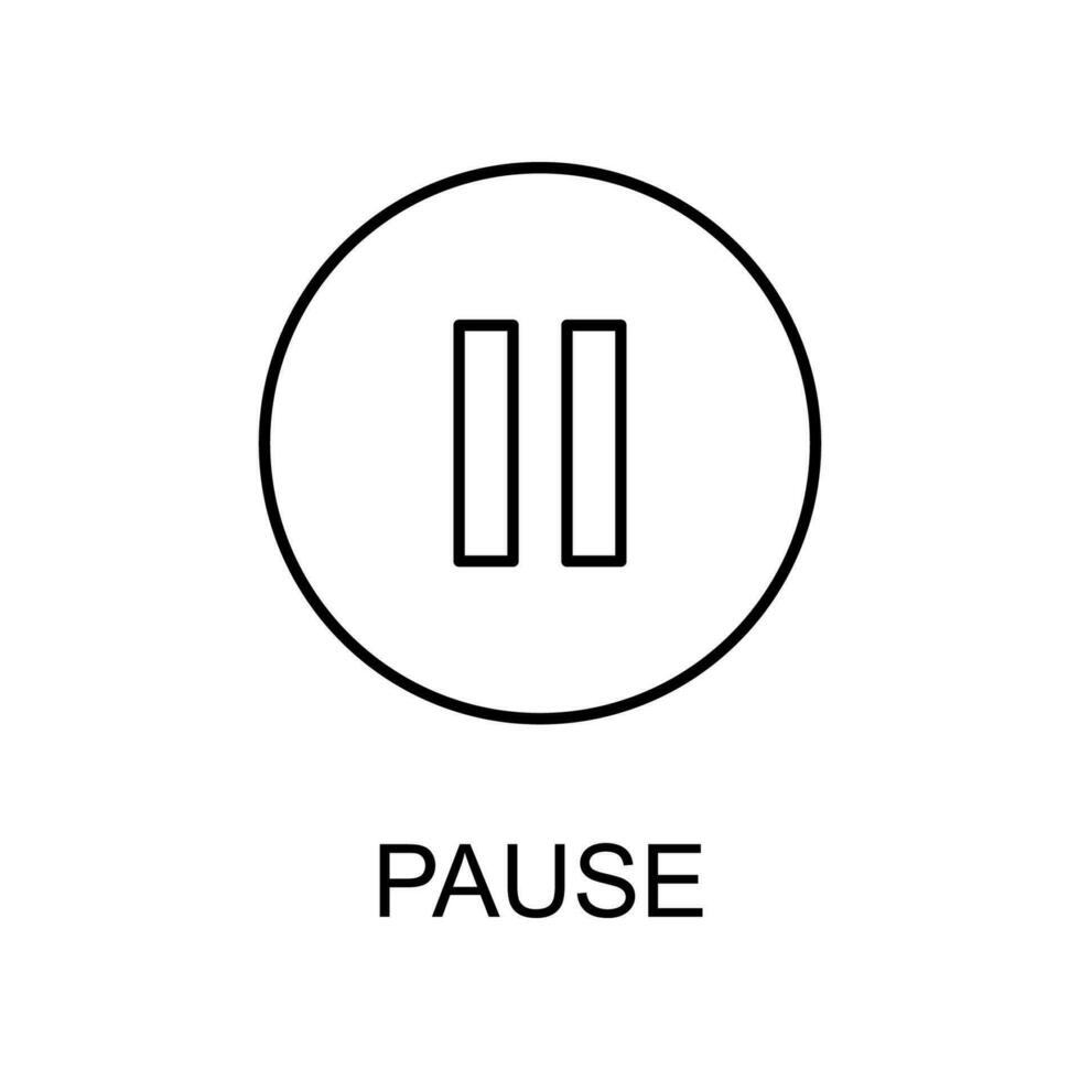 pause sign vector icon