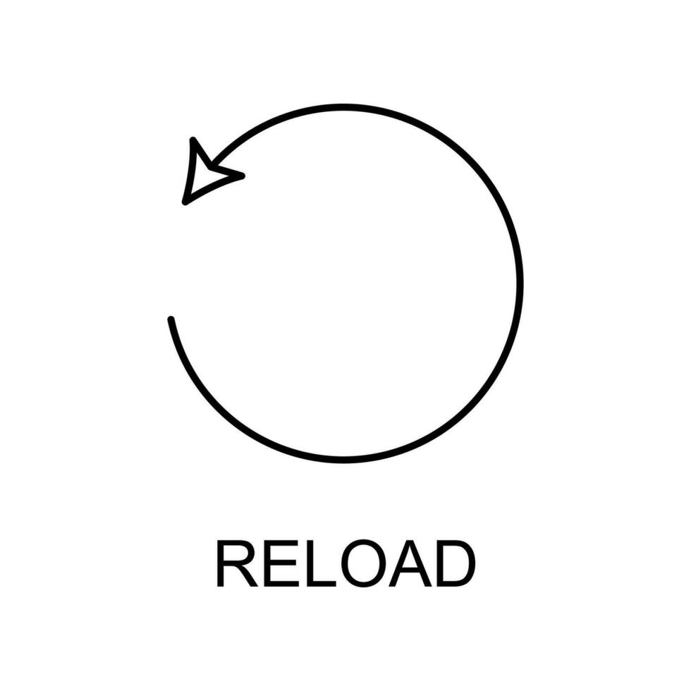 reload sign vector icon