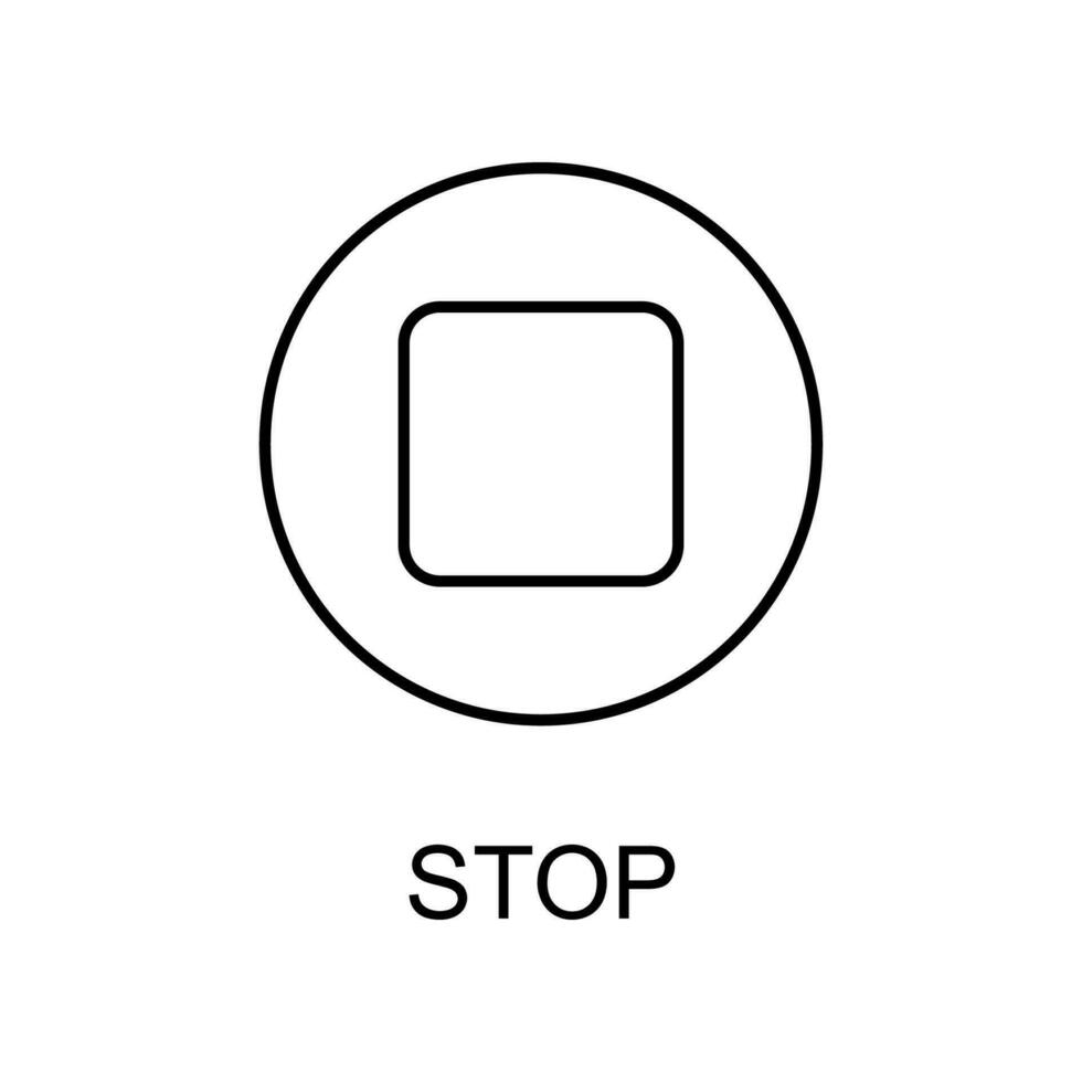 icono de vector de señal de stop