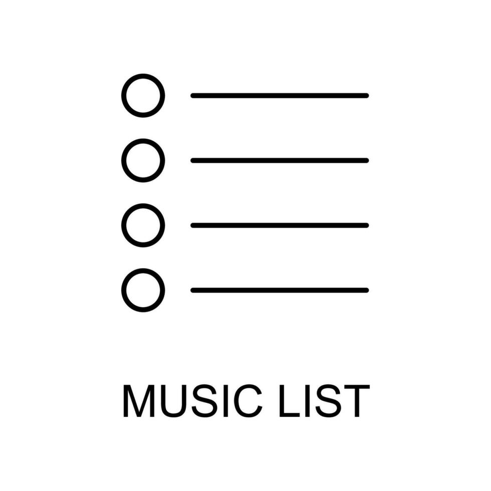 music list vector icon