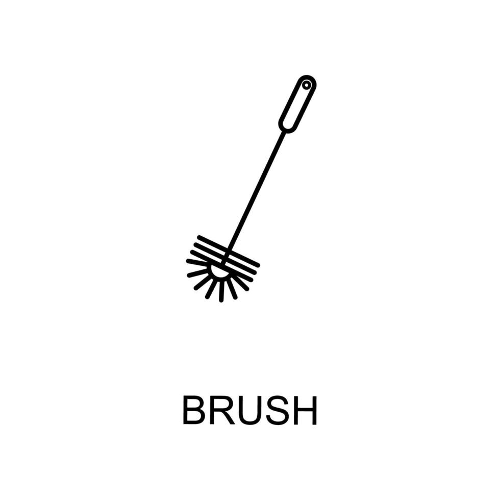 toilet brush vector icon