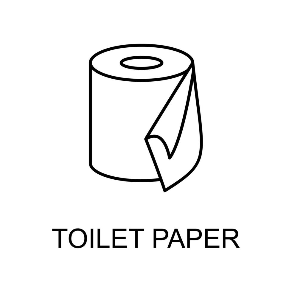 toilet paper vector icon