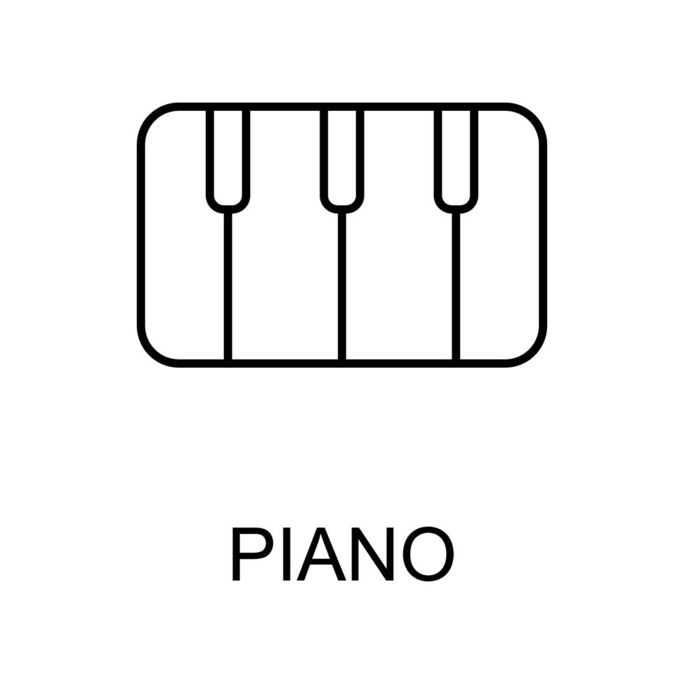 piano keys vector icon