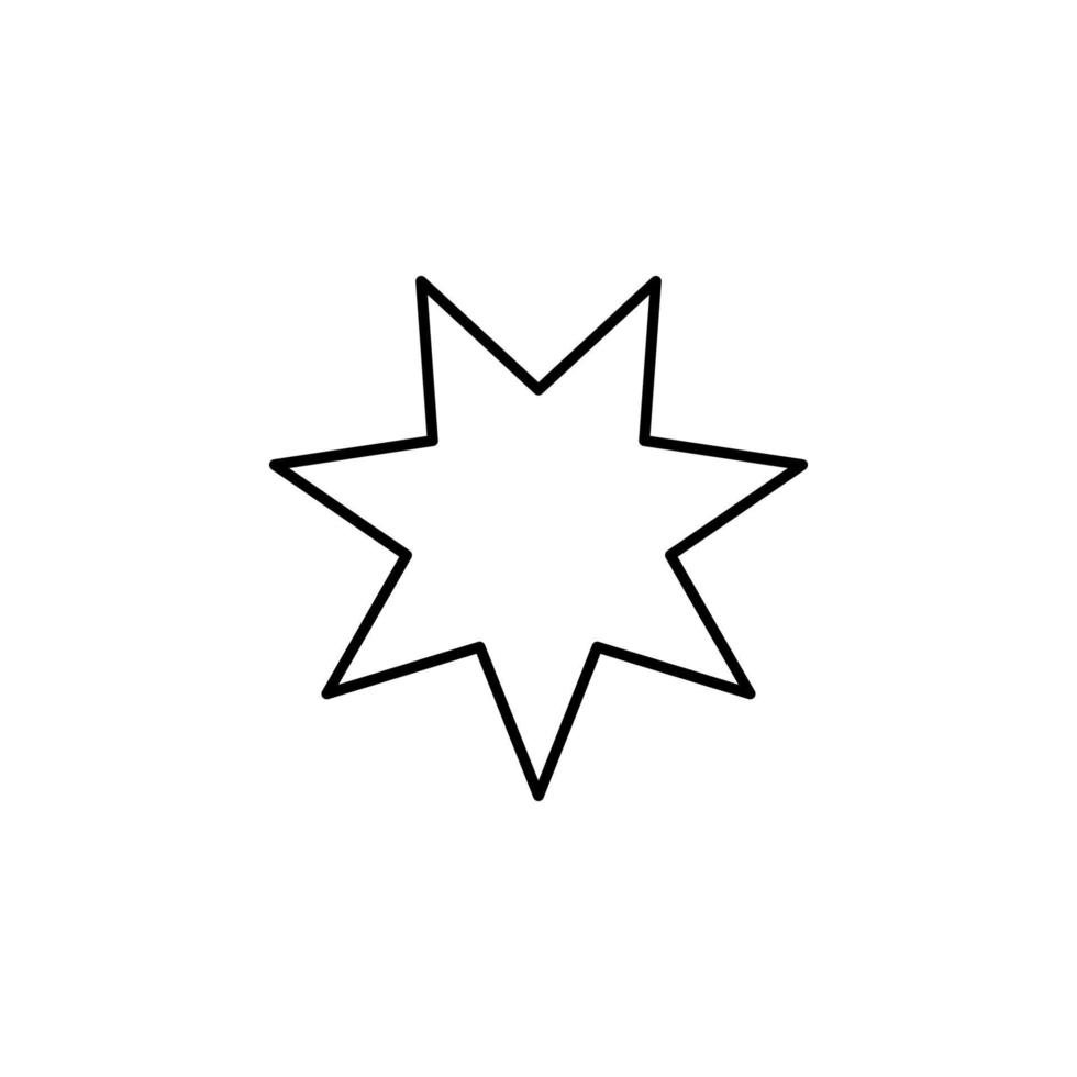 estrella línea vector icono