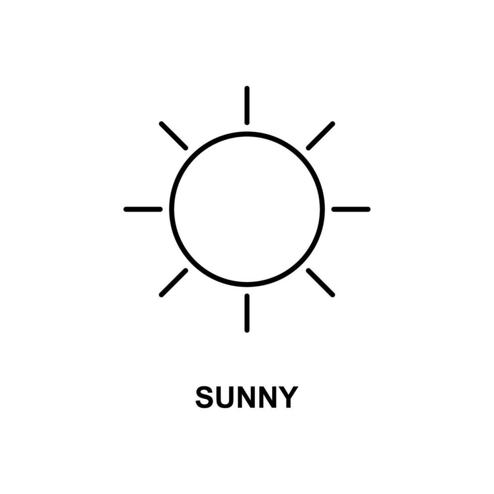 soleado firmar vector icono