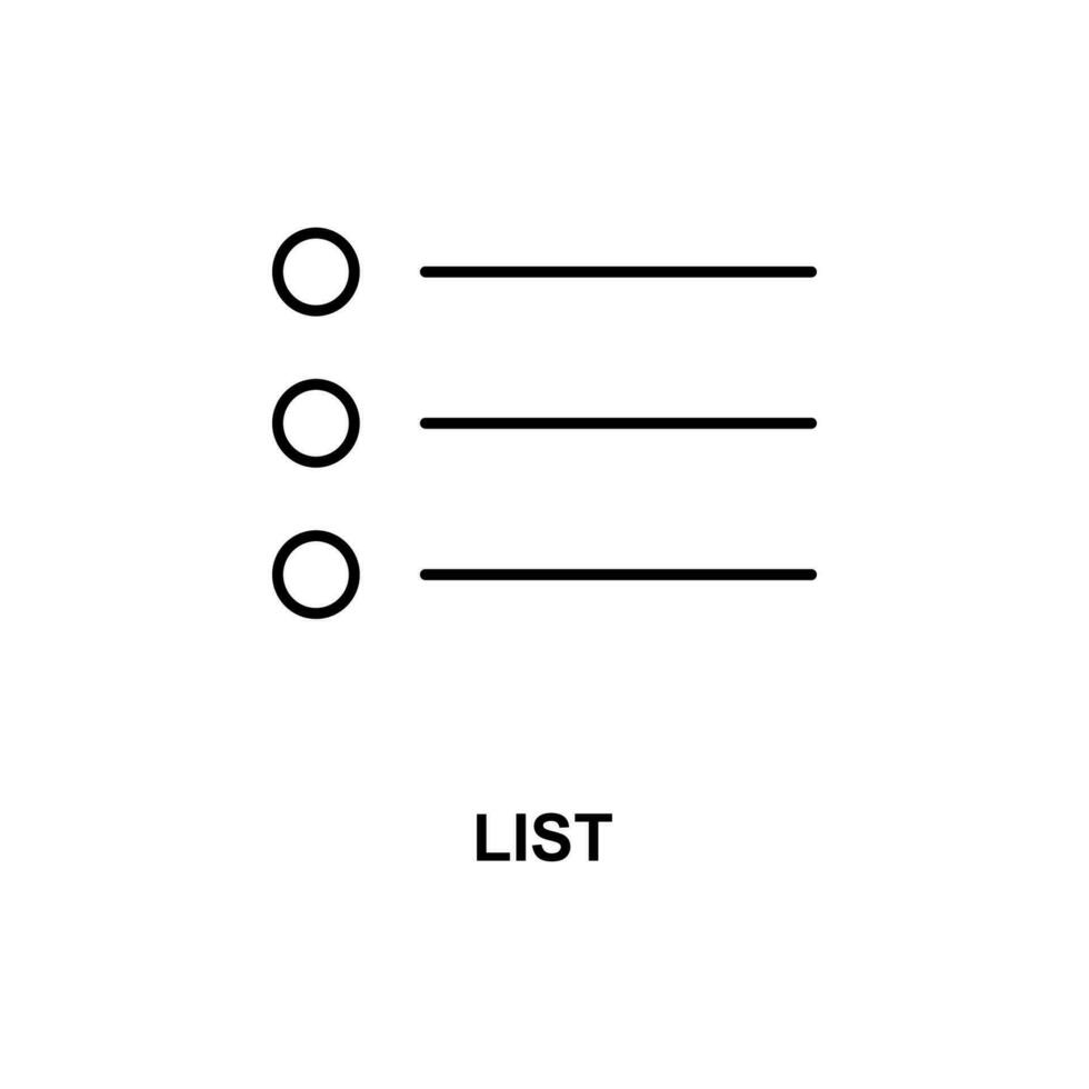 list sign vector icon