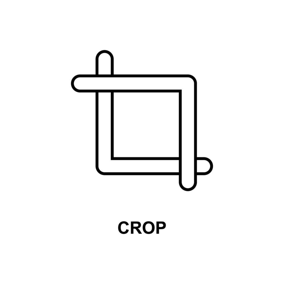 crop sign vector icon