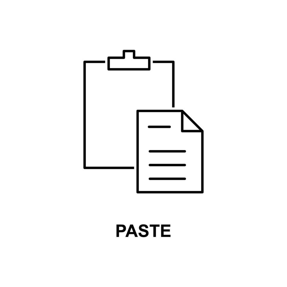 paste sign vector icon