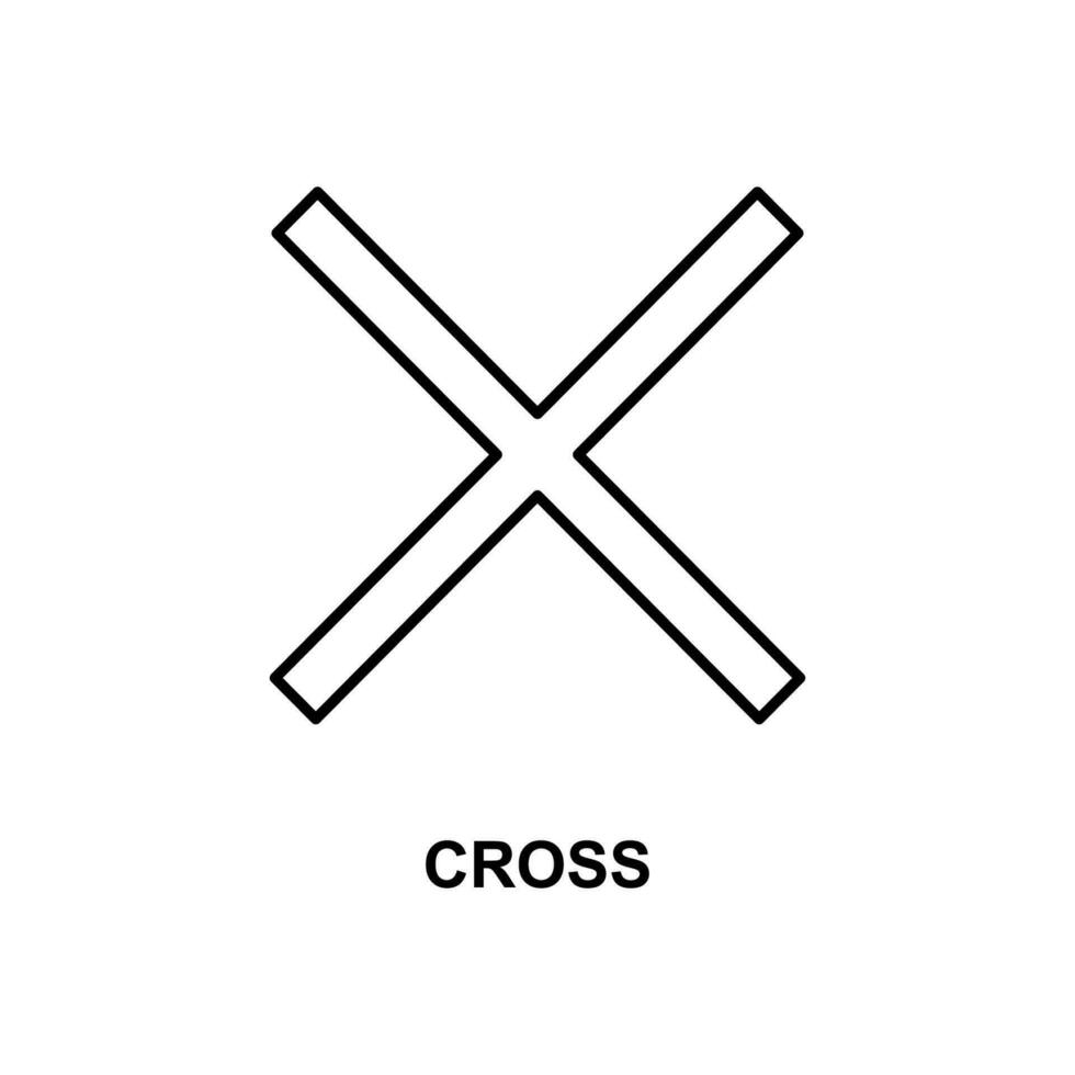cross sign vector icon