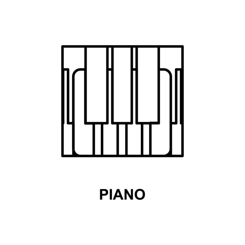 piano keys vector icon