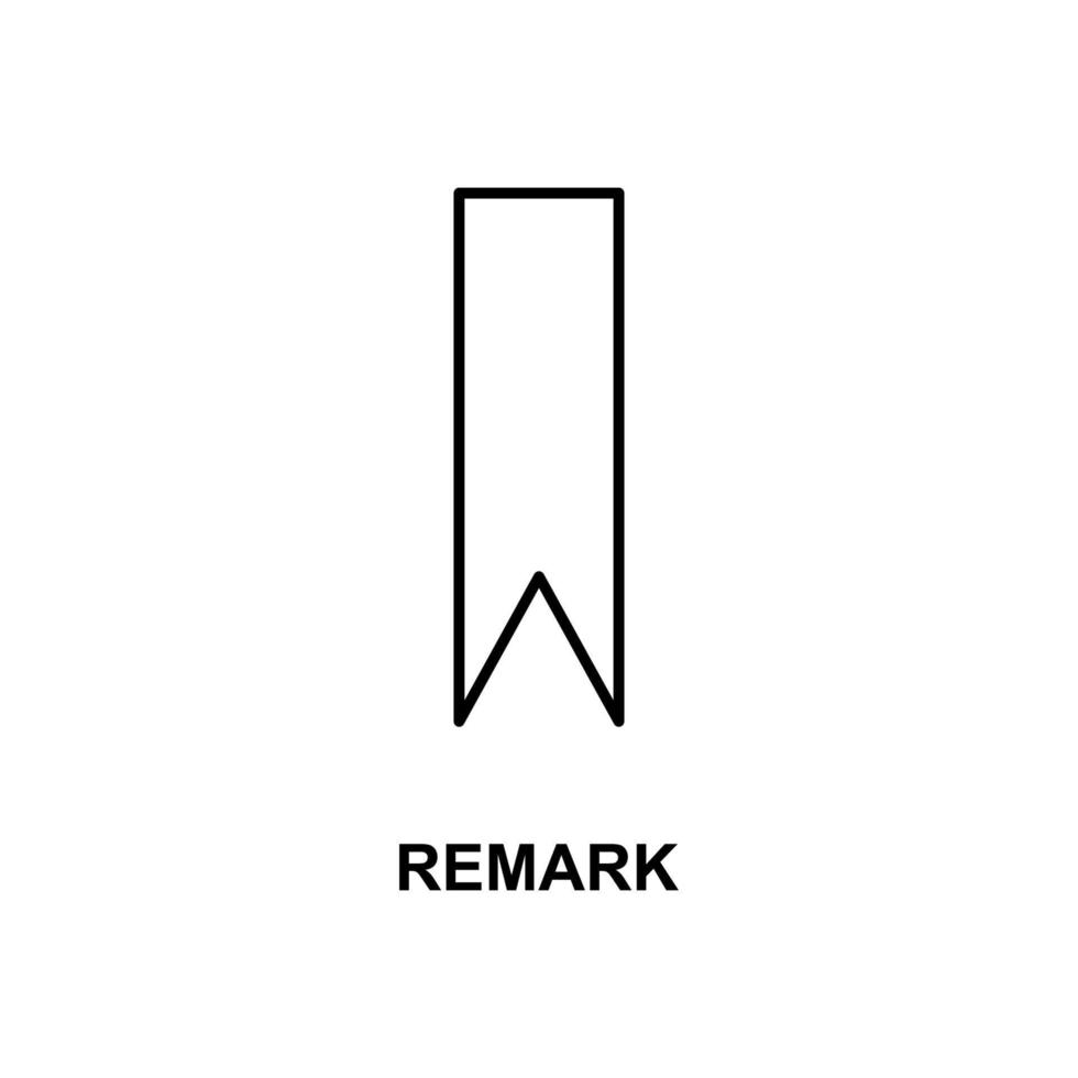 remark sign vector icon