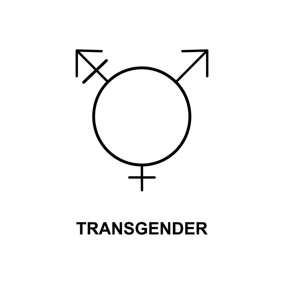 Transgénero firmar vector icono