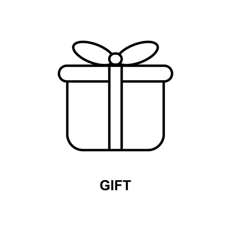 icono de vector de caja de regalo