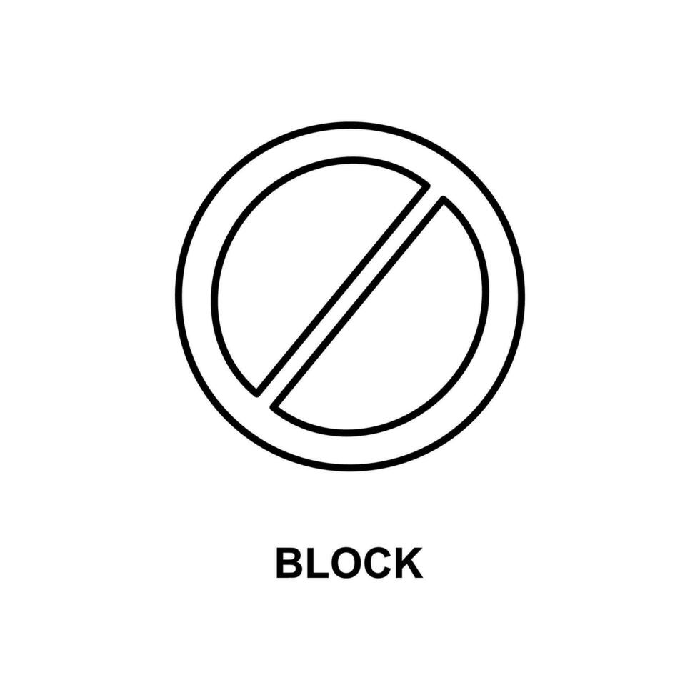 block sign vector icon