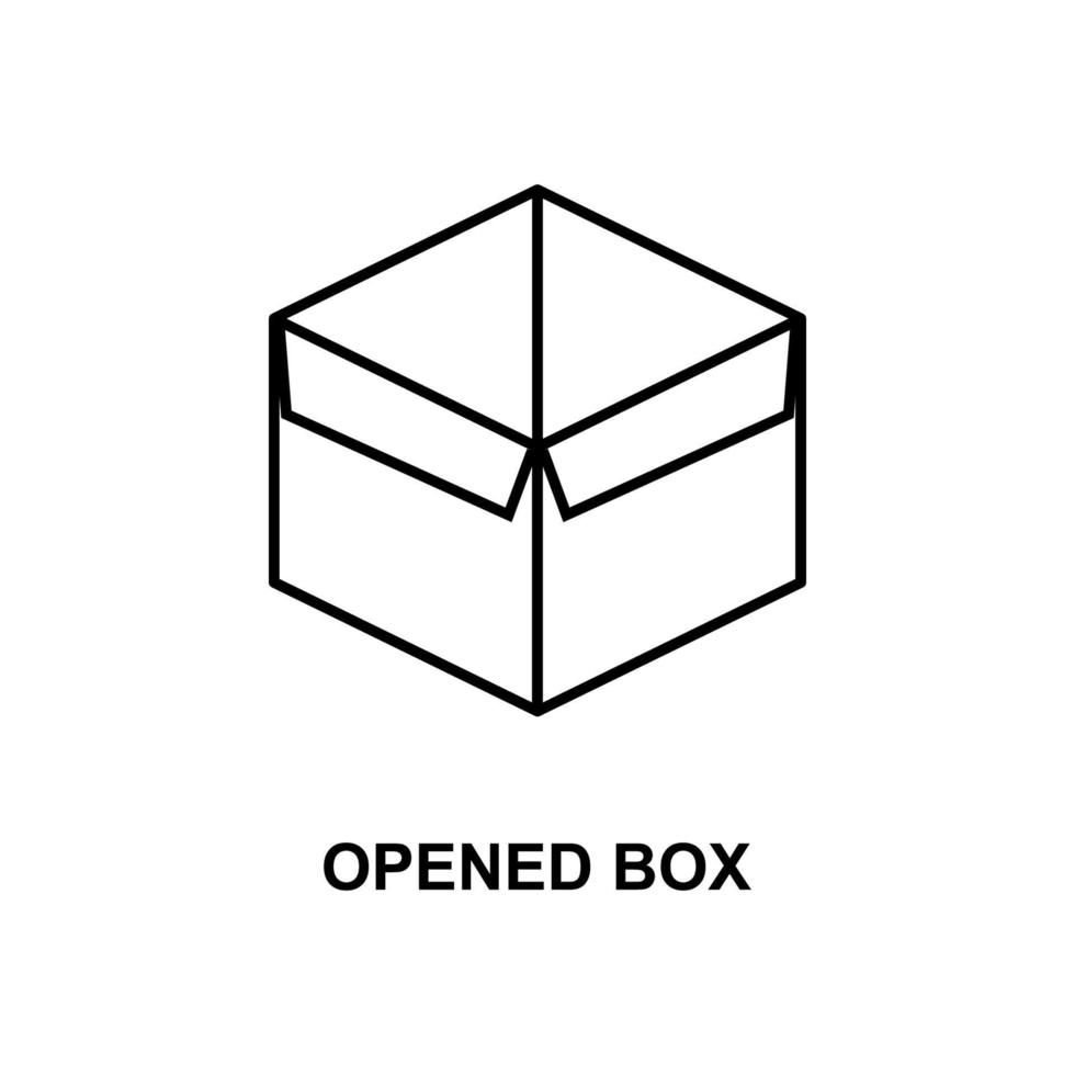 opened box vector icon