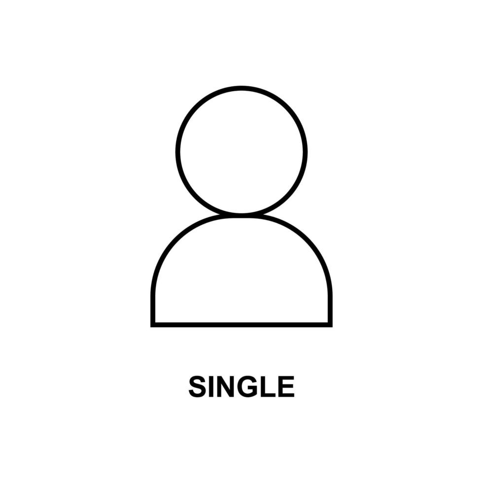 single person vector icon