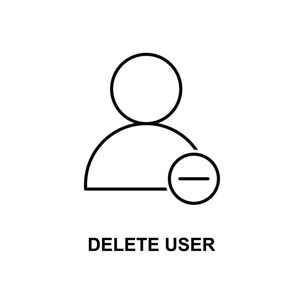 delete user sign vector icon