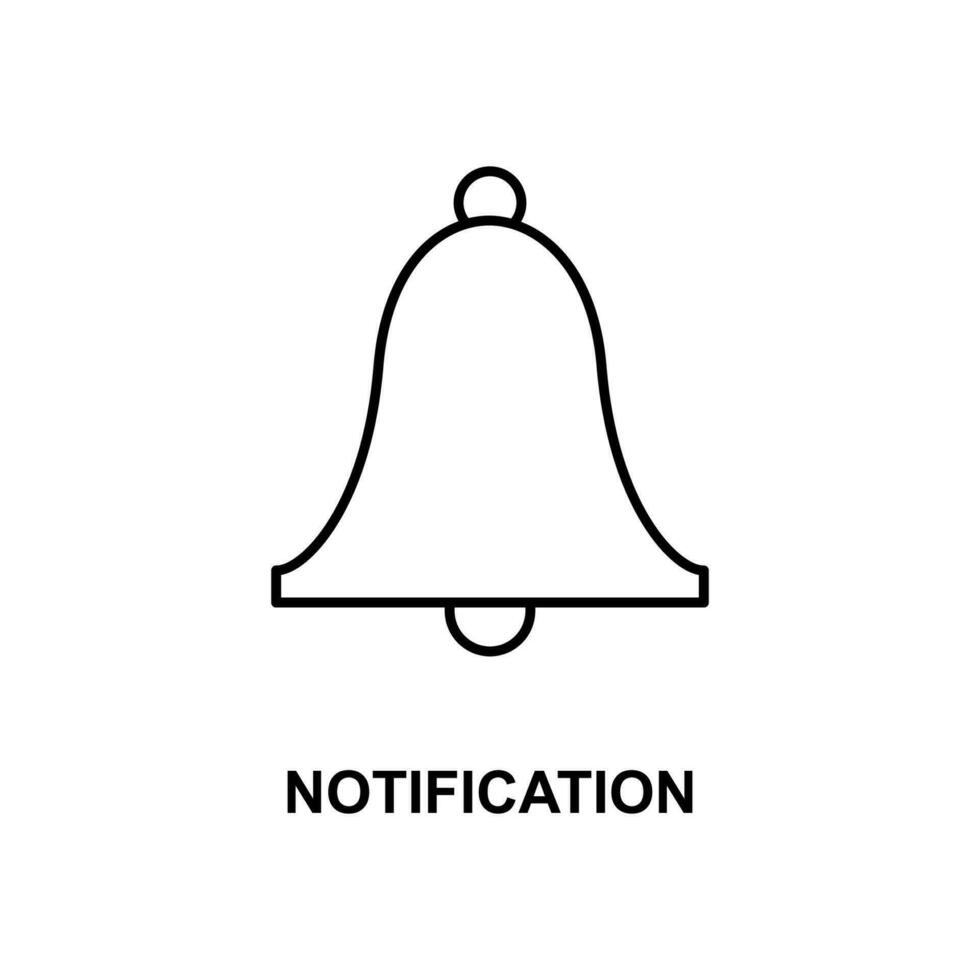 notification bell vector icon