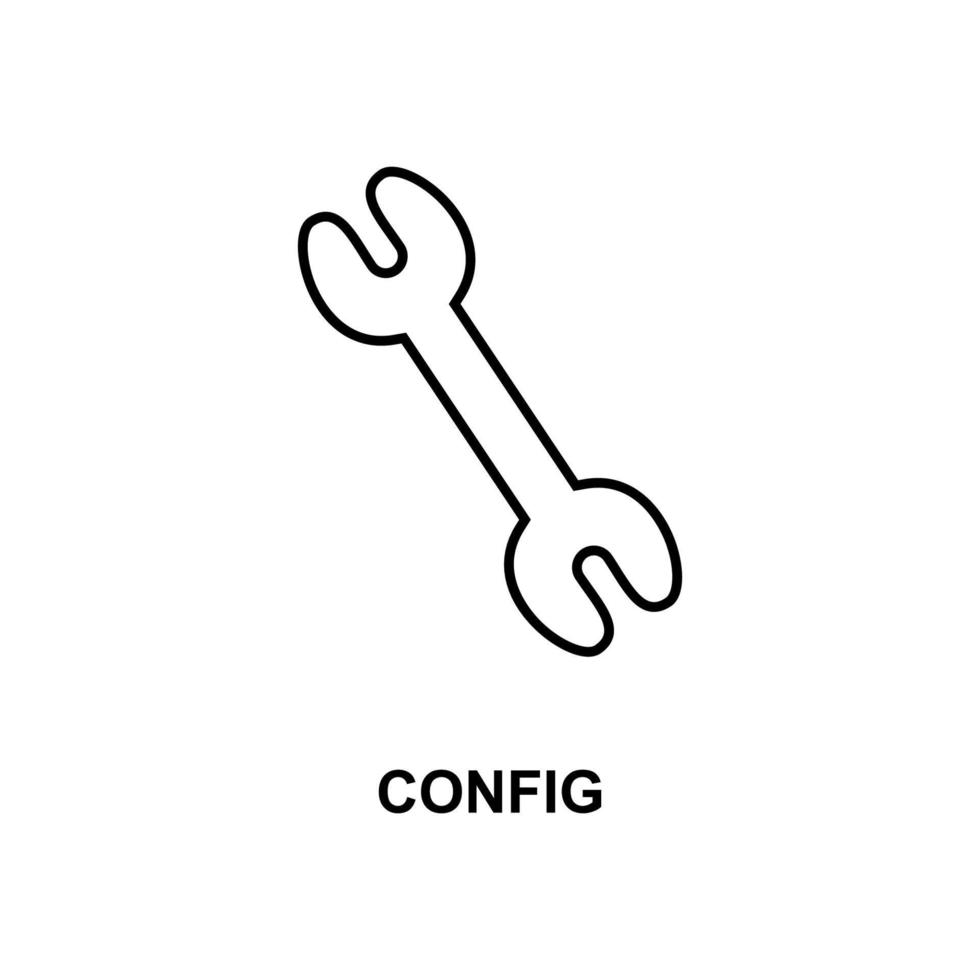 config sign vector icon