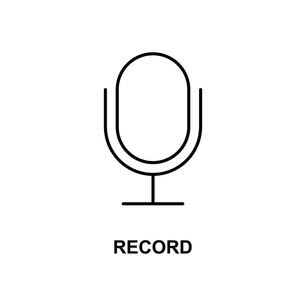 record sign vector icon