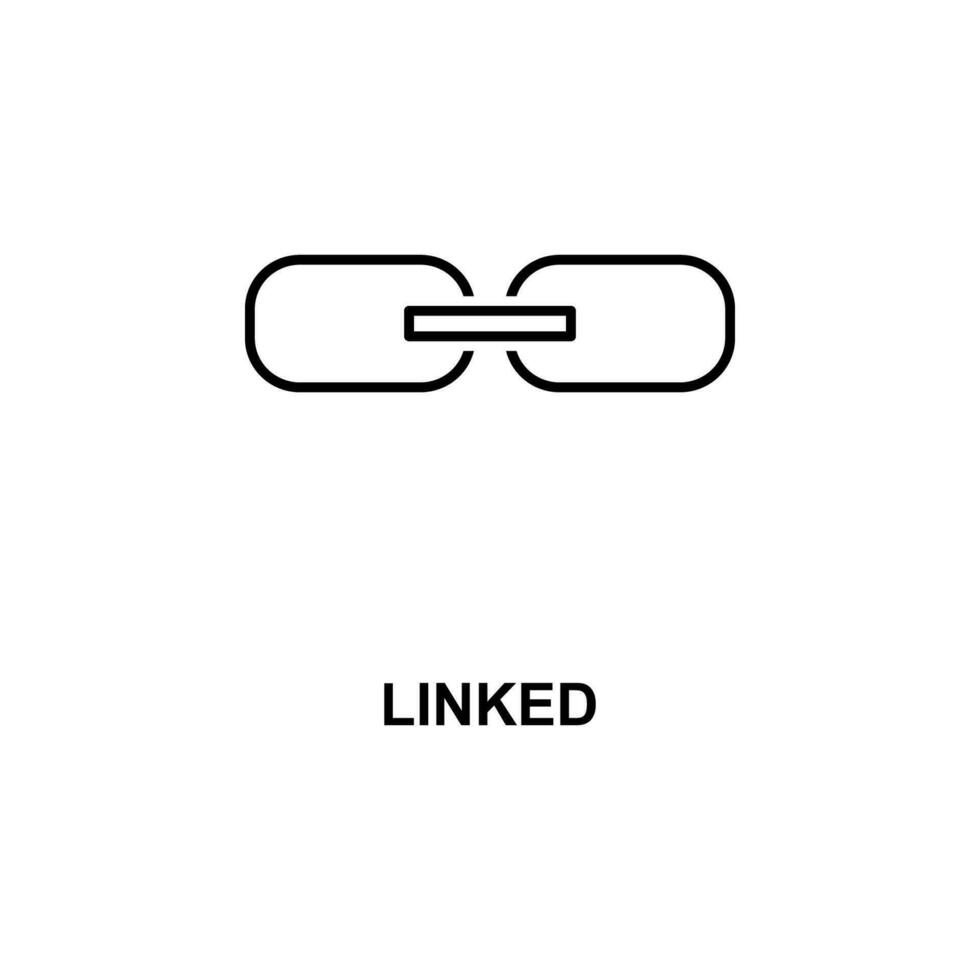 linked sign vector icon