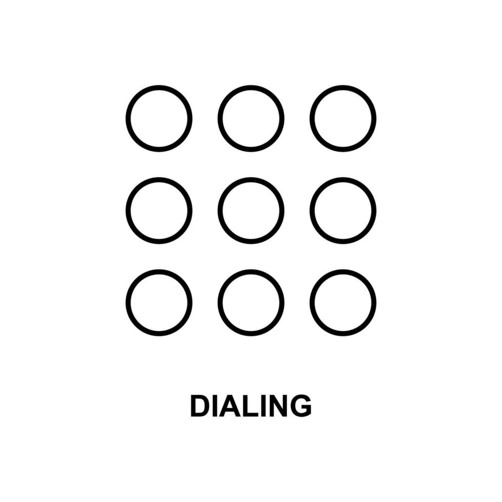 dialing vector icon