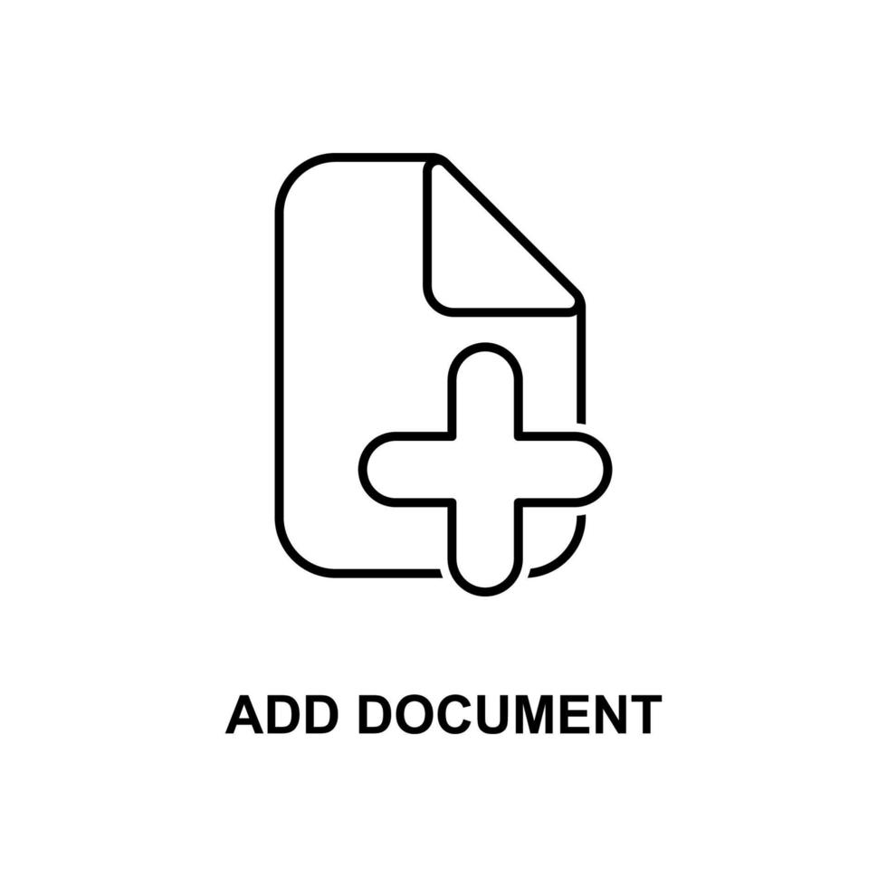 añadir documento vector icono