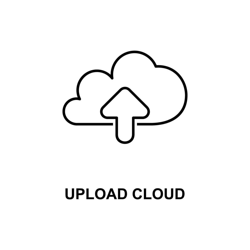 opload cloud vector icon