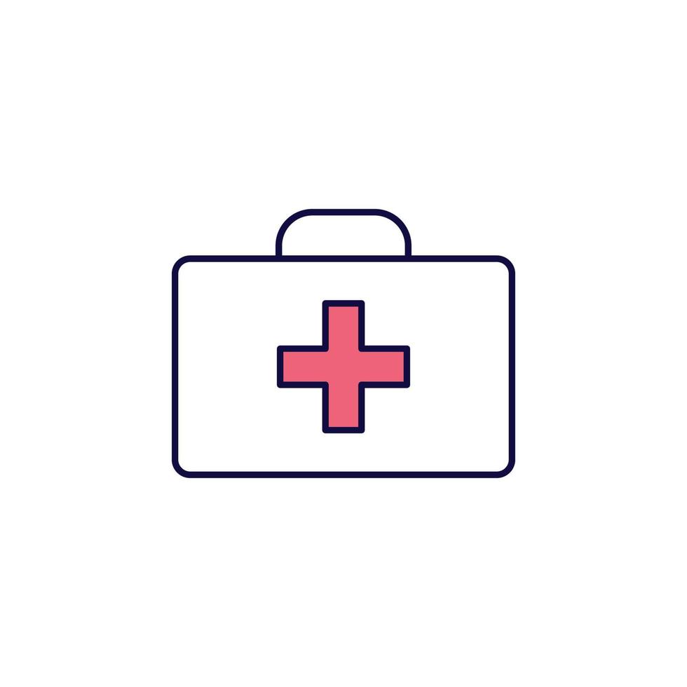 medical suitcase vector icon