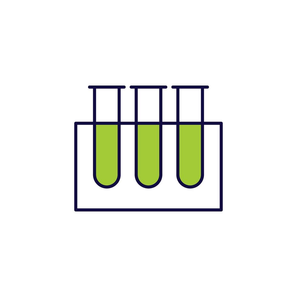 laboratory test tubes vector icon