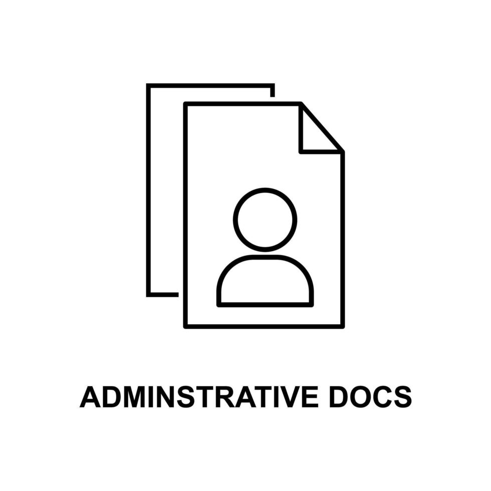 administrative documents vector icon