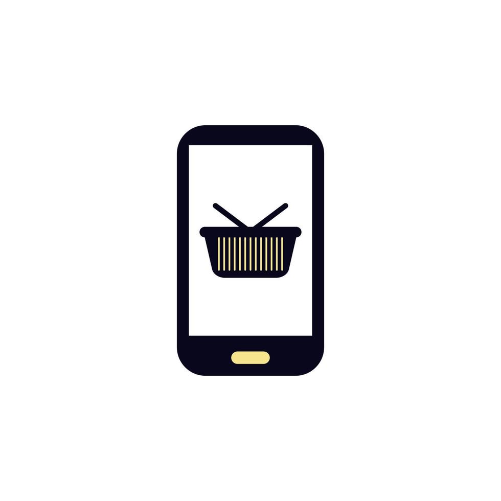 mobile shopping vector icon