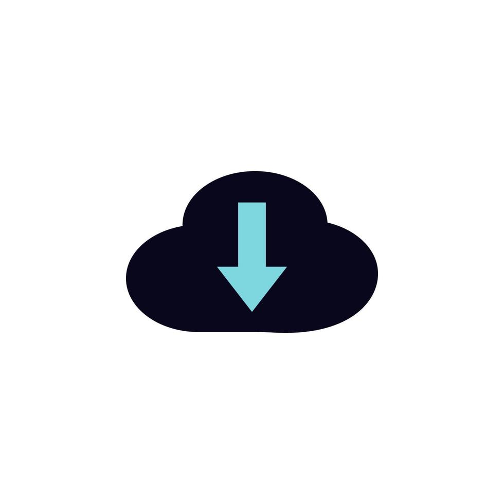 download from the cloud vector icon