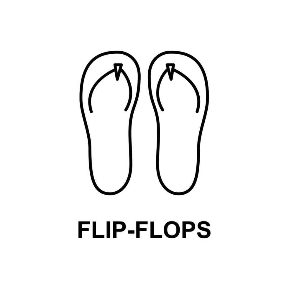 flip-flops vector icon