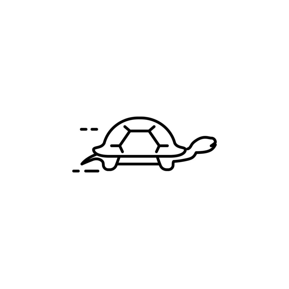 walking tortoise vector icon