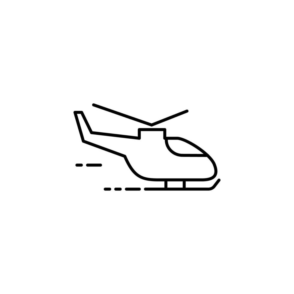 flying helicopter vector icon