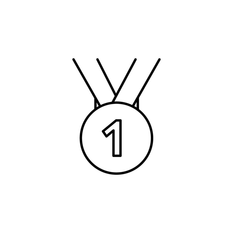 medal with ribbon vector icon