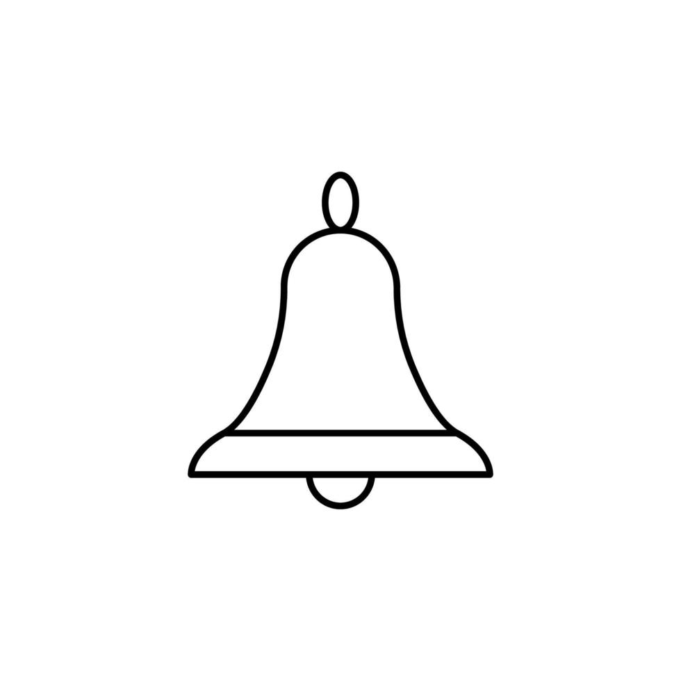 campana contorno vector icono