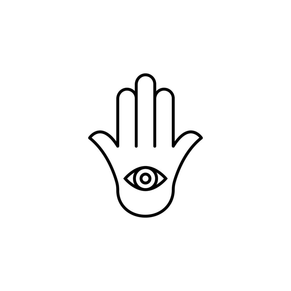 Jainism outline vector icon