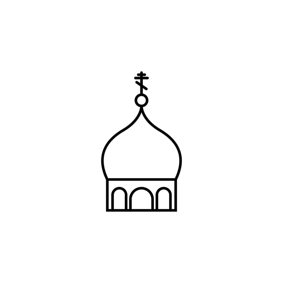 church dome outline vector icon