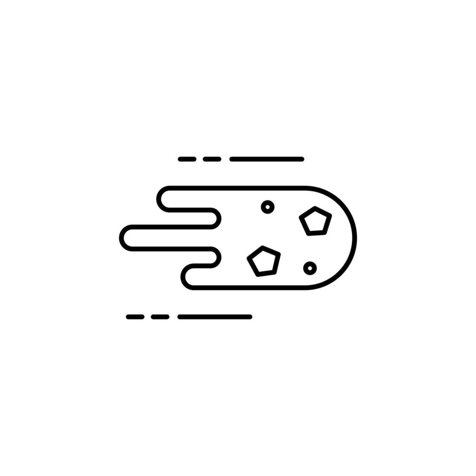 flying meteorite vector icon