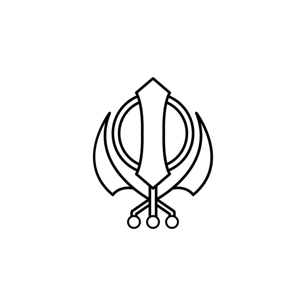 religious sign outline vector icon