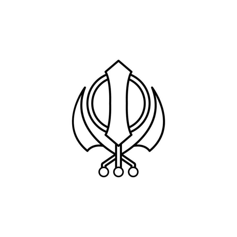 religioso firmar contorno vector icono