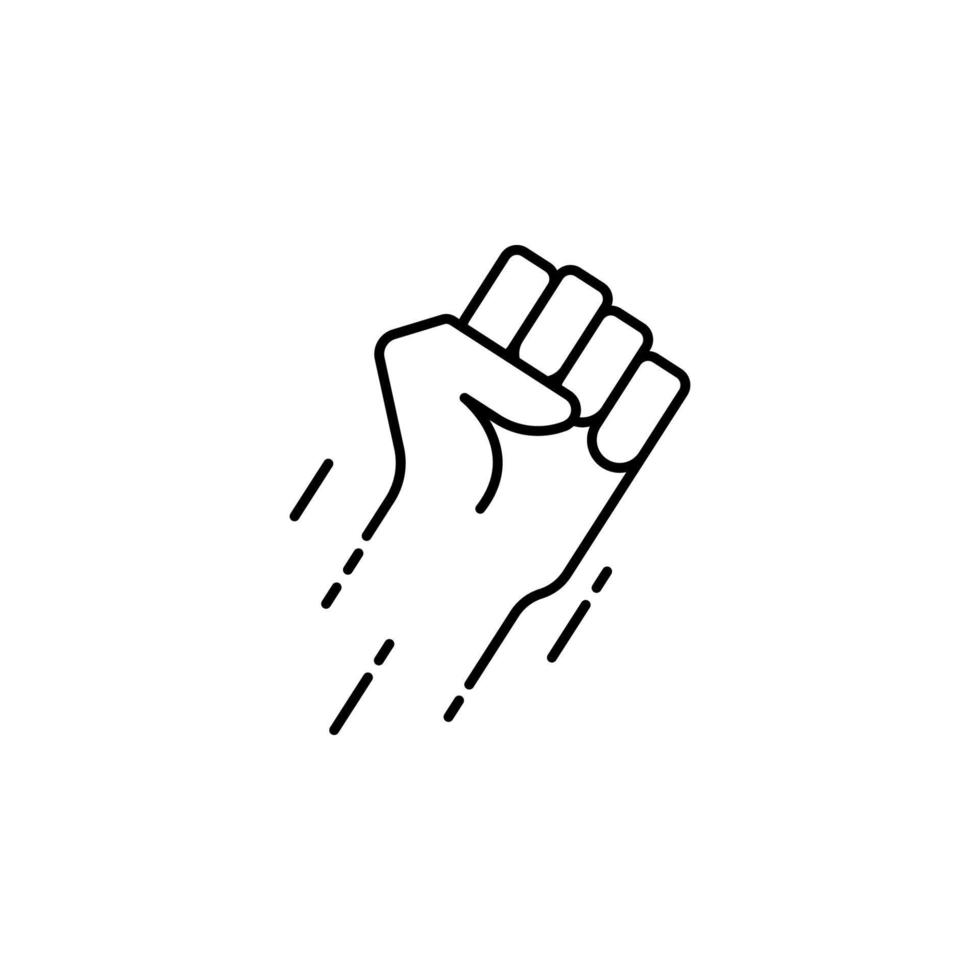 flying fist vector icon