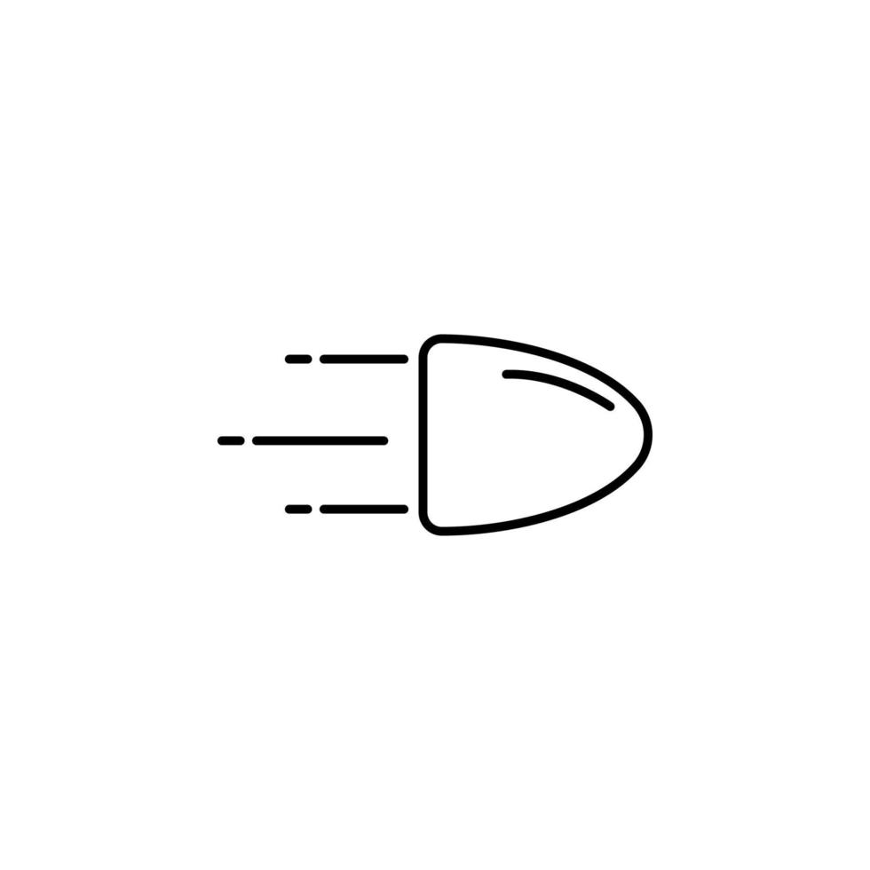 flying bullet vector icon