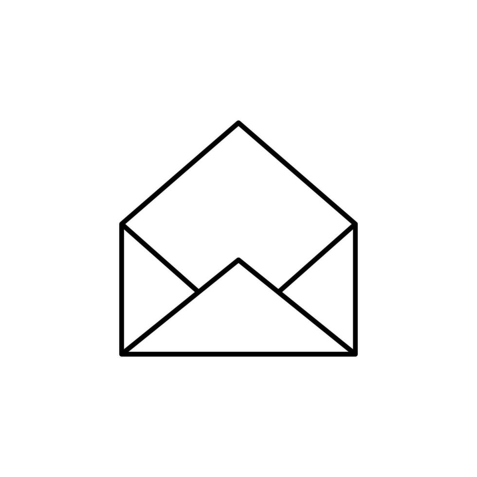 open envelope vector icon