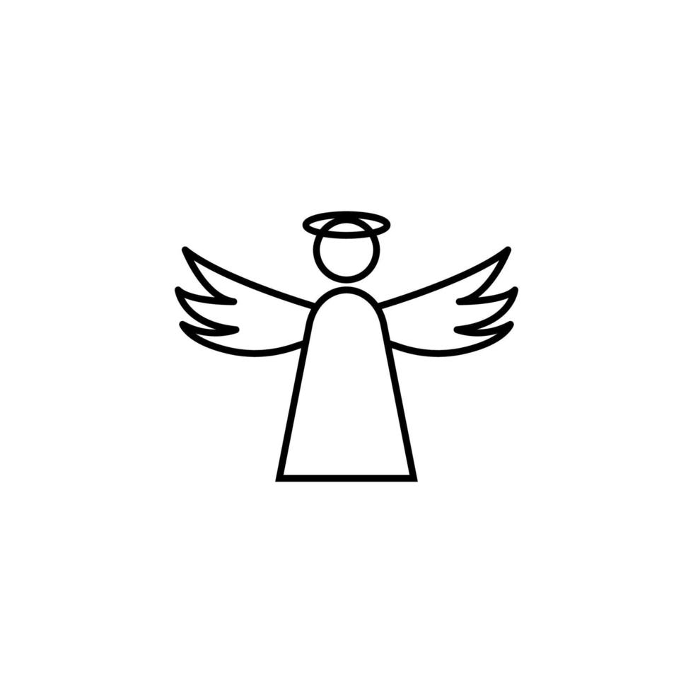 ángel contorno vector icono