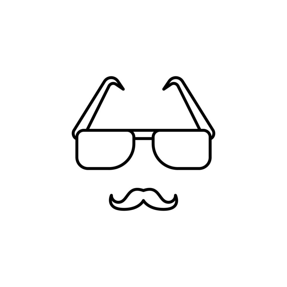 glasses and mustaches vector icon