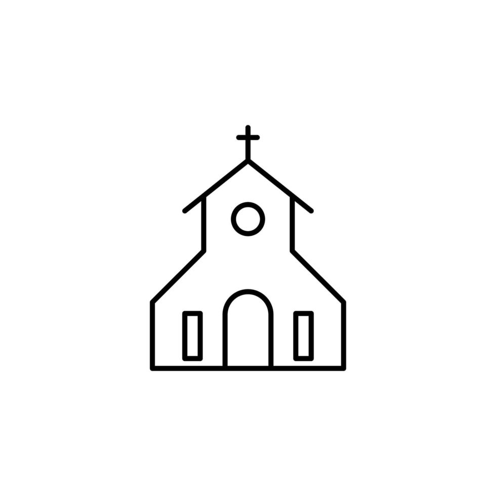Iglesia contorno vector icono